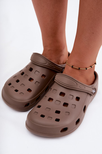 Zuecos ligeros para mujer marrones LEMIGO 806