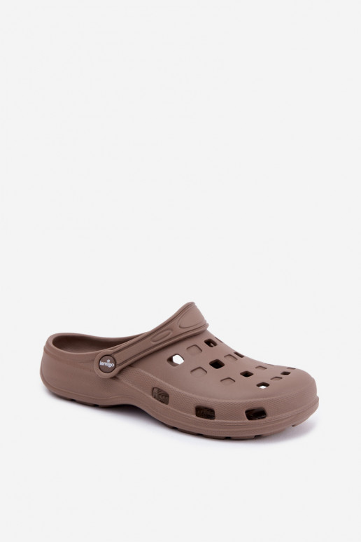 Zuecos ligeros para mujer marrones LEMIGO 806