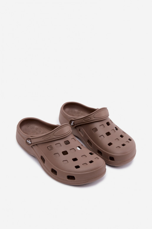 Zuecos ligeros para mujer marrones LEMIGO 806
