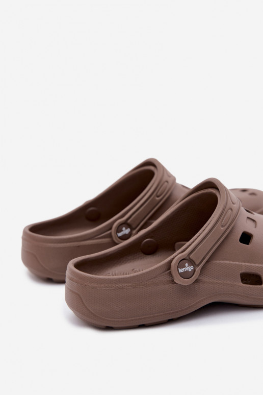 Zuecos ligeros para mujer marrones LEMIGO 806