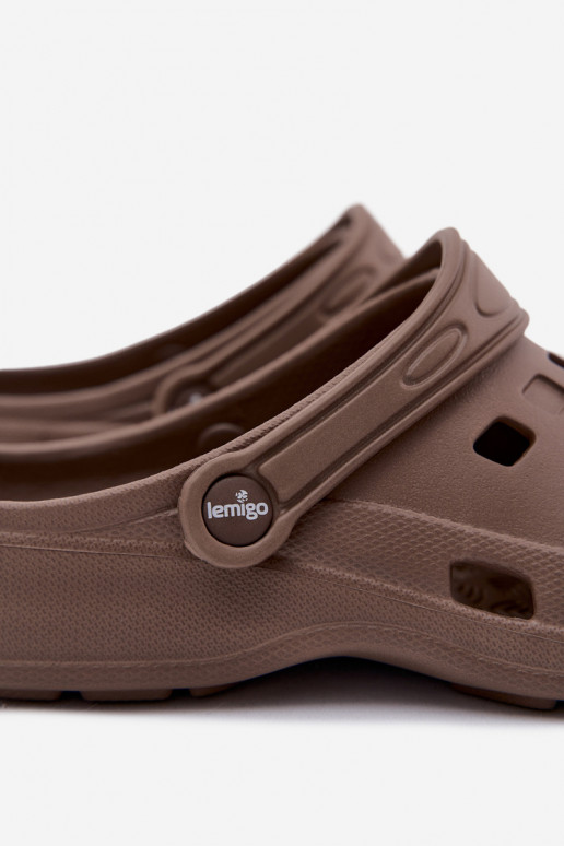 Zuecos ligeros para mujer marrones LEMIGO 806