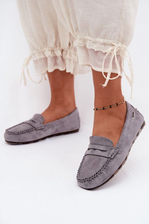 Mocasines planos de ante sintético grises Galadriel