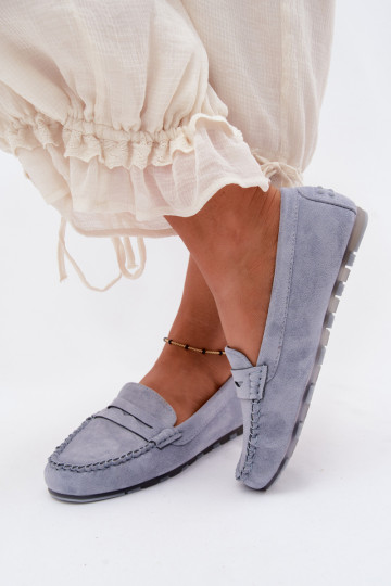 Mocasines planos de ante sintético azules Galadriel