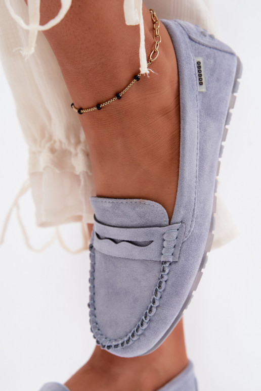 Mocasines planos de ante sintético azules Galadriel