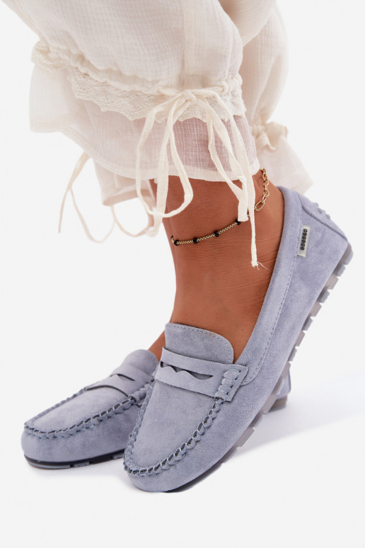 Mocasines planos de ante sintético azules Galadriel