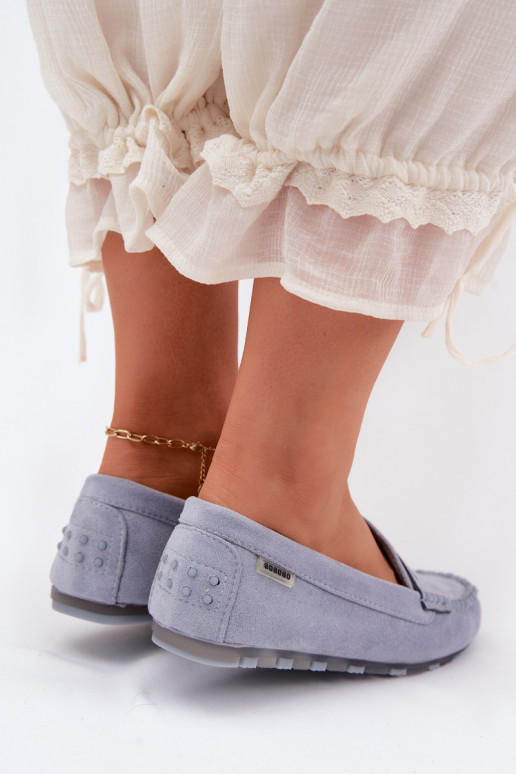 Mocasines planos de ante sintético azules Galadriel