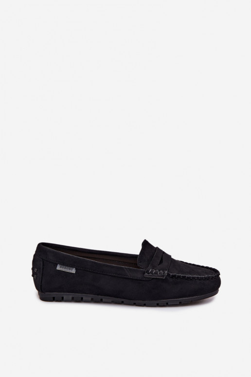 Mocasines planos de ante sintético negros Galadriel