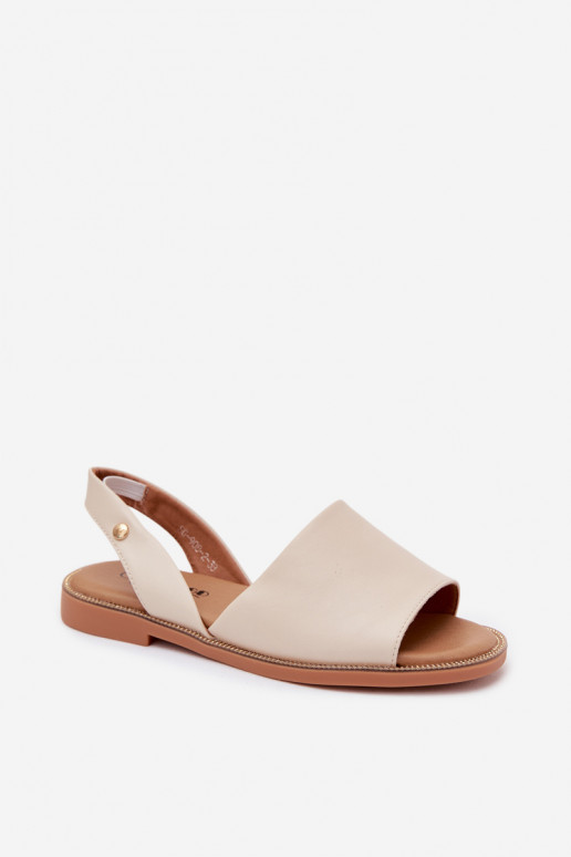 Sandalias de color arena con tacones anchos Pollyanna