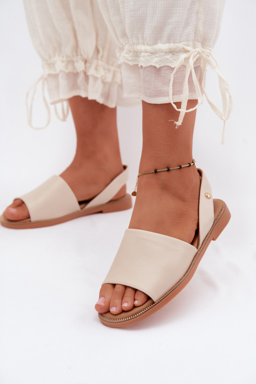 Sandalias de color arena con tacones anchos Pollyanna