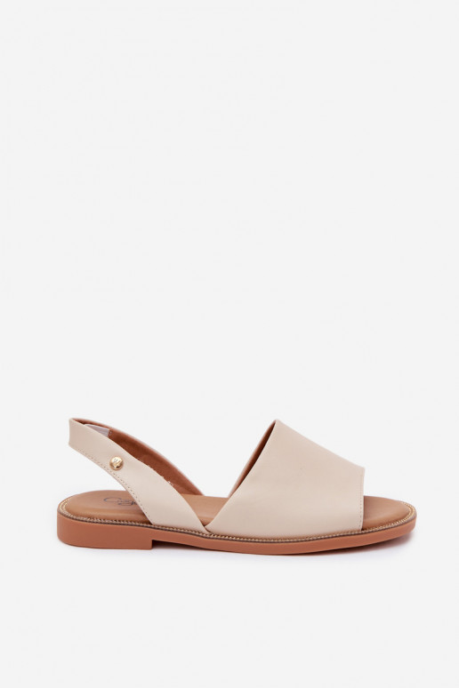 Sandalias de color arena con tacones anchos Pollyanna