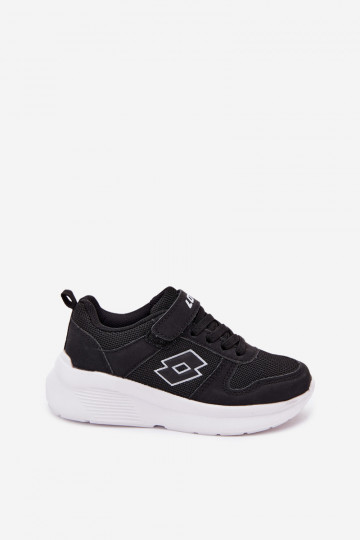 Zapatillas infantiles con velcro LOTTO SOBRIO 2601570K negras 2