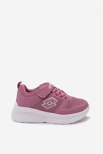 Zapatillas infantiles con velcro LOTTO SOBRIO 2601570K rosas 2
