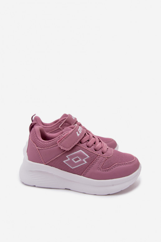 Zapatillas infantiles con velcro LOTTO SOBRIO 2601570K rosas
