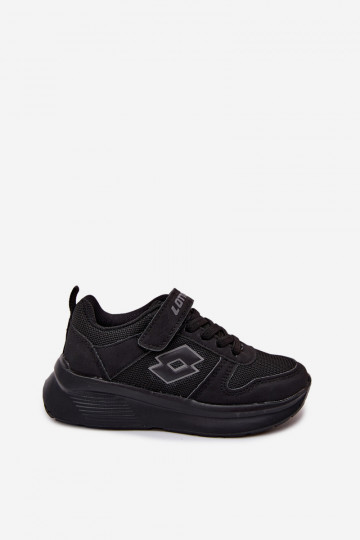 Zapatillas infantiles con velcro LOTTO SOBRIO 2601571K negras 2