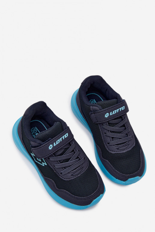 Zapatillas infantiles con velcro LOTTO 2600002K CONNEECT azul oscuro