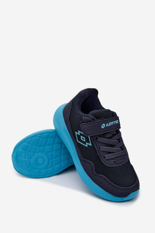 Zapatillas infantiles con velcro LOTTO 2600002K CONNEECT azul oscuro