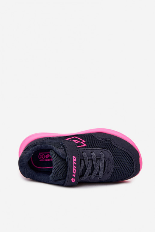 Zapatillas infantiles con velcro LOTTO 2600002K CONNEECT azul-rosa