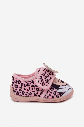 Chanclas infantiles con velcro MINNIE MOUSE rosas 2