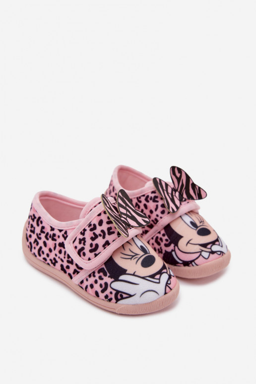 Chanclas infantiles con velcro MINNIE MOUSE rosas