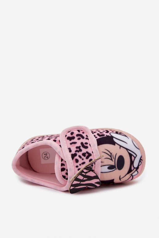 Chanclas infantiles con velcro MINNIE MOUSE rosas