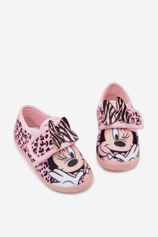 Chanclas infantiles con velcro MINNIE MOUSE rosas