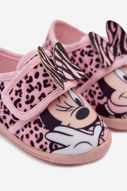 Chanclas infantiles con velcro MINNIE MOUSE rosas