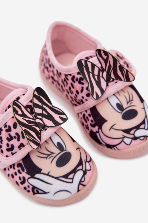 Chanclas infantiles con velcro MINNIE MOUSE rosas