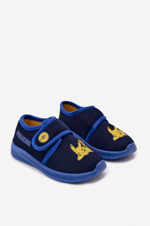 Chanclas para niños con velcro Pikachu azul oscuro