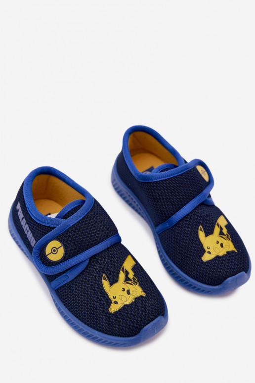 Chanclas para niños con velcro Pikachu azul oscuro