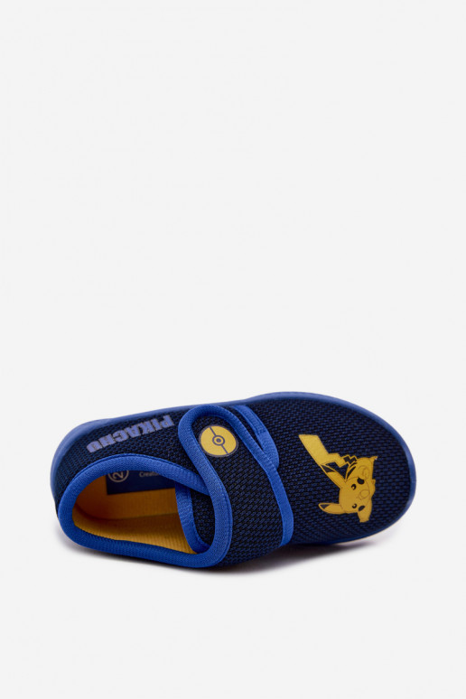 Chanclas para niños con velcro Pikachu azul oscuro