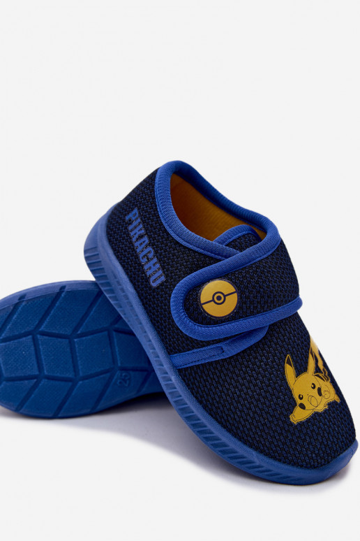 Chanclas para niños con velcro Pikachu azul oscuro
