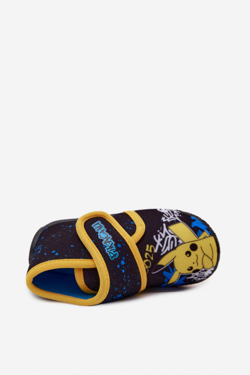 Chanclas para niños con velcro Pikachu amarillas