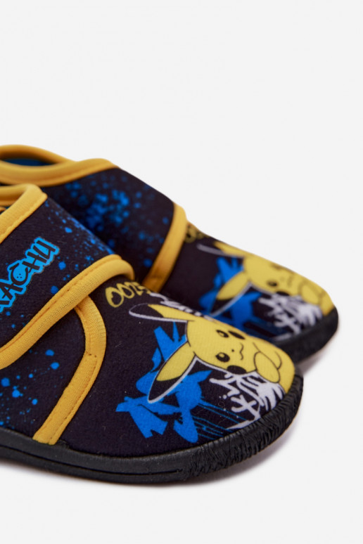 Chanclas para niños con velcro Pikachu amarillas