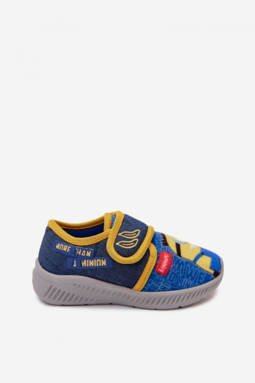Chanclas infantiles Minions azul-amarillo 2