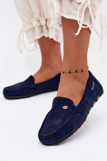 Mocasines de hombre azul oscuro de ante sintético Tai turirilla 2