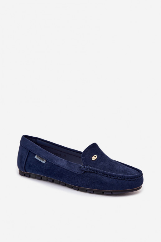 Mocasines de hombre azul oscuro de ante sintético Tai turirilla