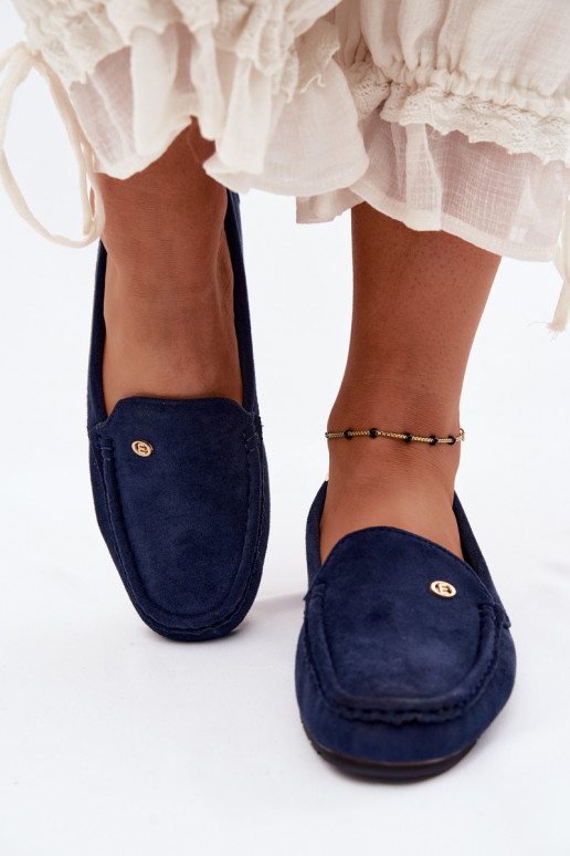 Mocasines de hombre azul oscuro de ante sintético Tai turirilla