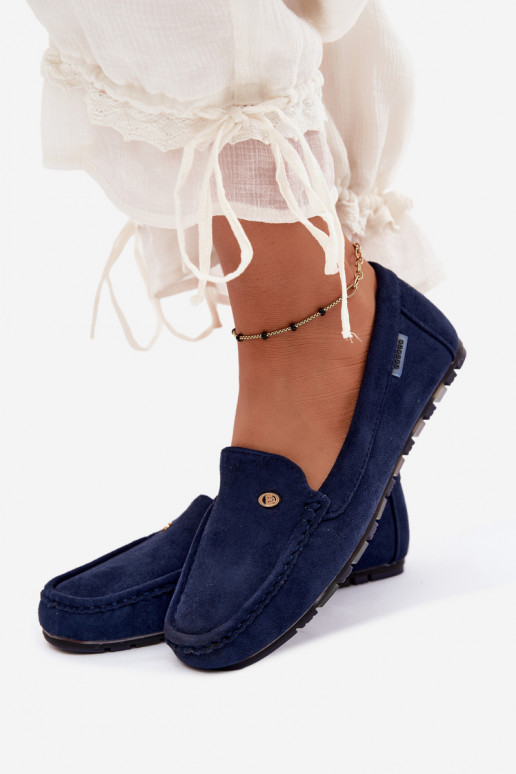Mocasines de hombre azul oscuro de ante sintético Tai turirilla