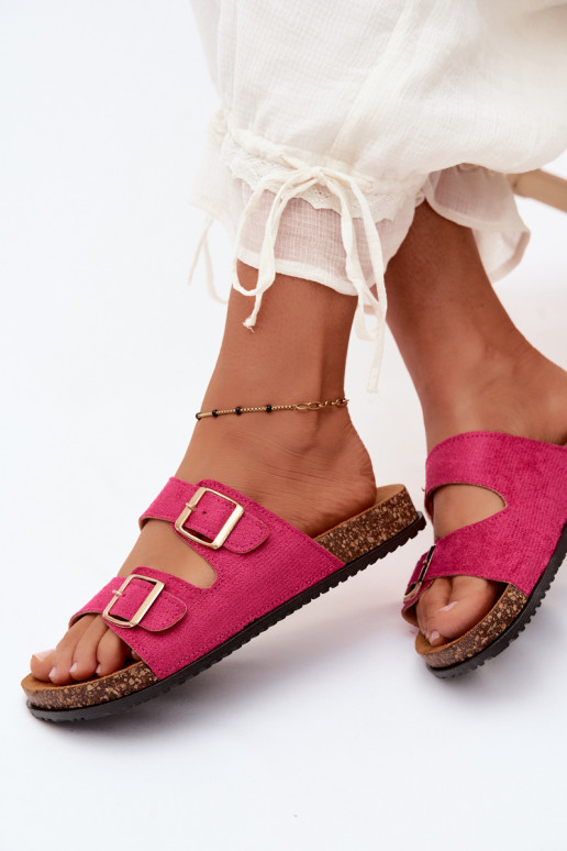 Zapatillas de mujer rosas con hebillas Brigid