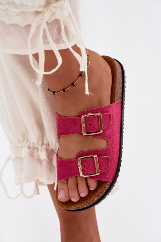 Zapatillas de mujer rosas con hebillas Brigid