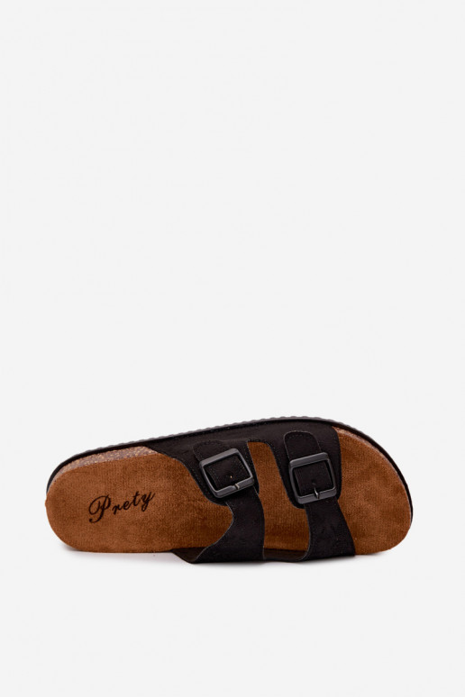Zapatillas de hombre negras con hebillas Ruby