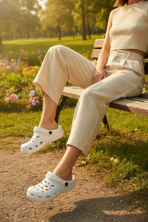 Zuecos ligeros blancos para mujeres Parker