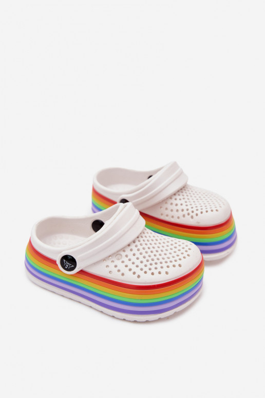 Zuecos ligeros blancos para niños con correas Tansy