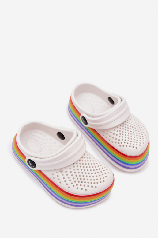 Zuecos ligeros blancos para niños con correas Tansy