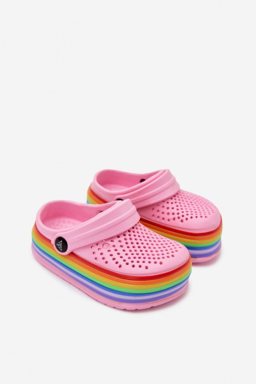 Zuecos ligeros rosas para niños con correas Tansy