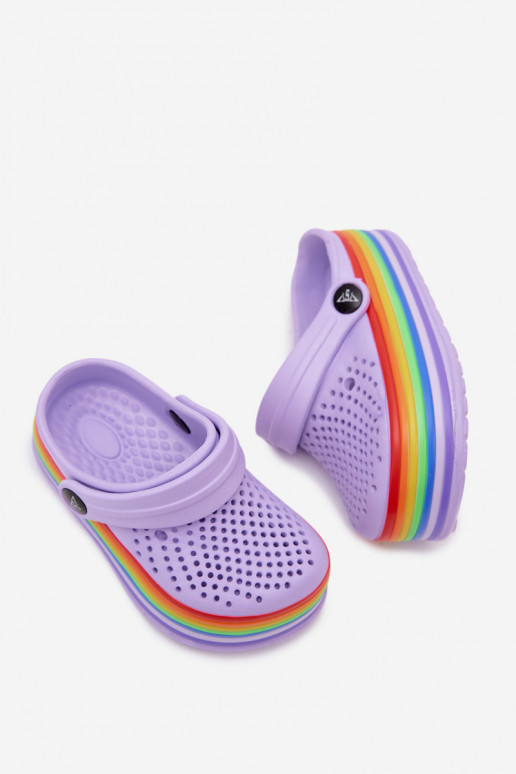 Zuecos ligeros morados para niños con correas Tansy
