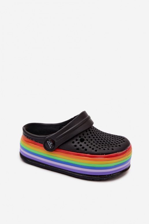 Chanclas ligeras negras para niños con correas Tansy