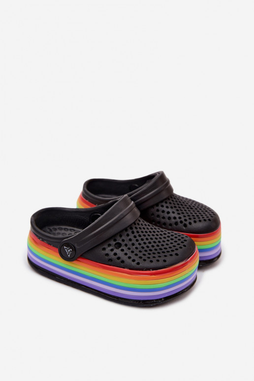 Chanclas ligeras negras para niños con correas Tansy