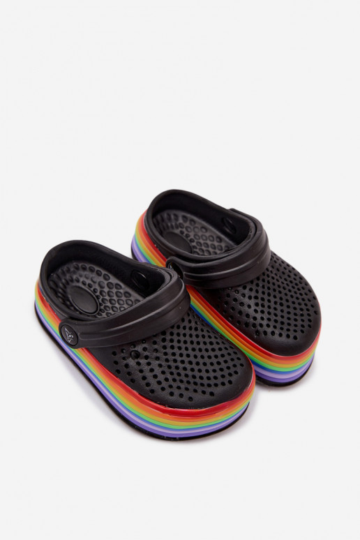 Chanclas ligeras negras para niños con correas Tansy
