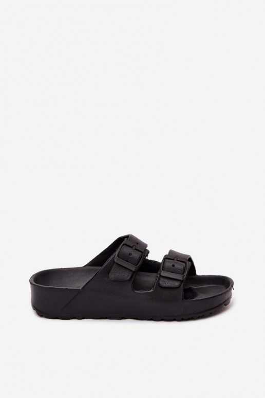 Chanclas ligeras negras para mujer con hebillas Calico